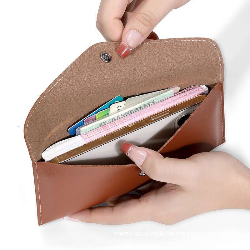Long Wallet for Women, Driver's License, Document, Passbook Storage Bag, Men's Simple Large Capacity Coin Purse, Phone Bag