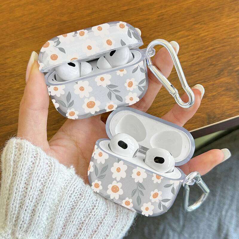 Wireless Bluetooth Case for 1/2 3 4 Pro and Pro2 TPU Flower Pattern Earphone Cover