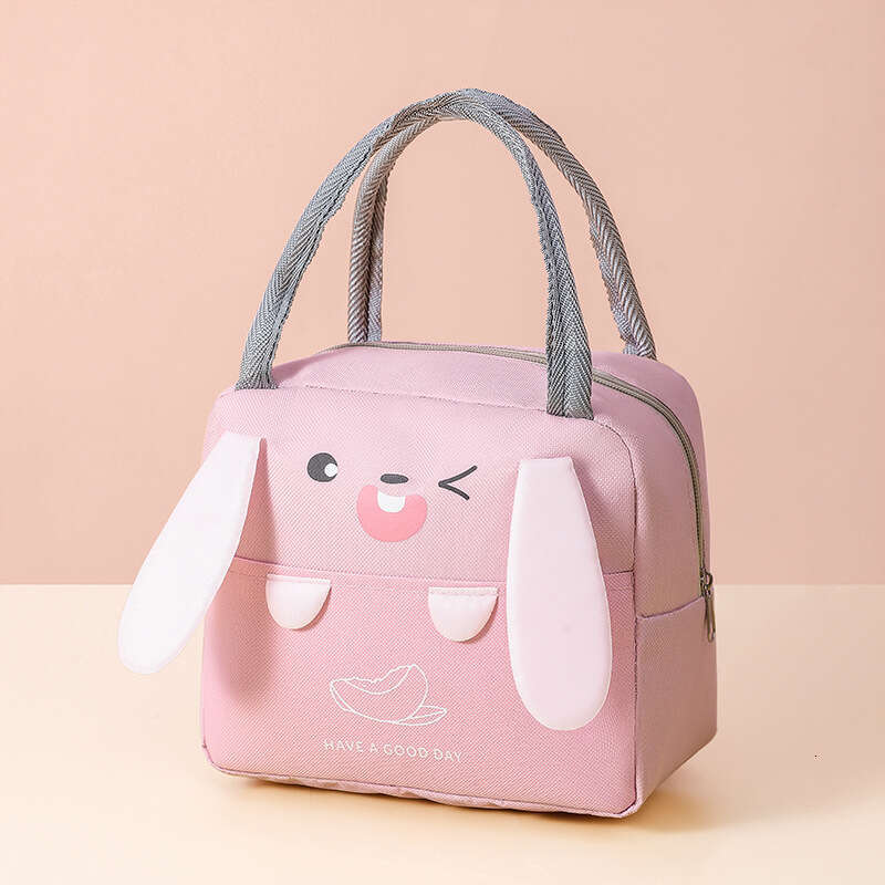 New Cartoon 3D Cute Oxford Cloth Elementary School Student Handheld Lunch Container Insulated Bag
