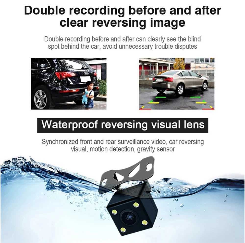 Car dvr HD 1080P Dash Cam Car dvr Driving Recorder 4inch Dual Lens Front Rear View Motion Detection Hidden Type Vehicle Black box R250529