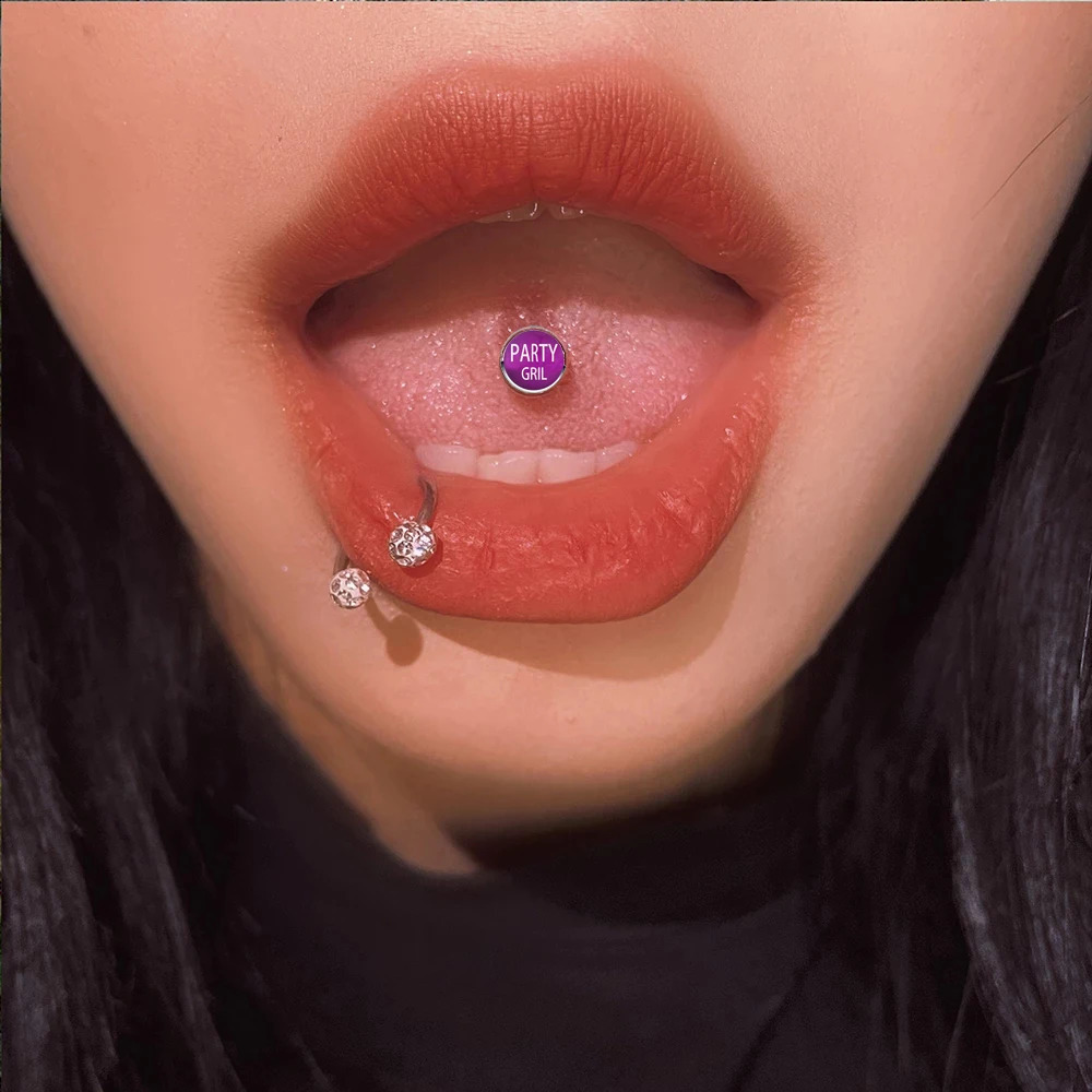 1PC Tongue Ring Piercing 316L Stainless Steel Cross Punk Girls Nightclub Bar Stud Tongue Barbell Piercing Body Jewelry 250530