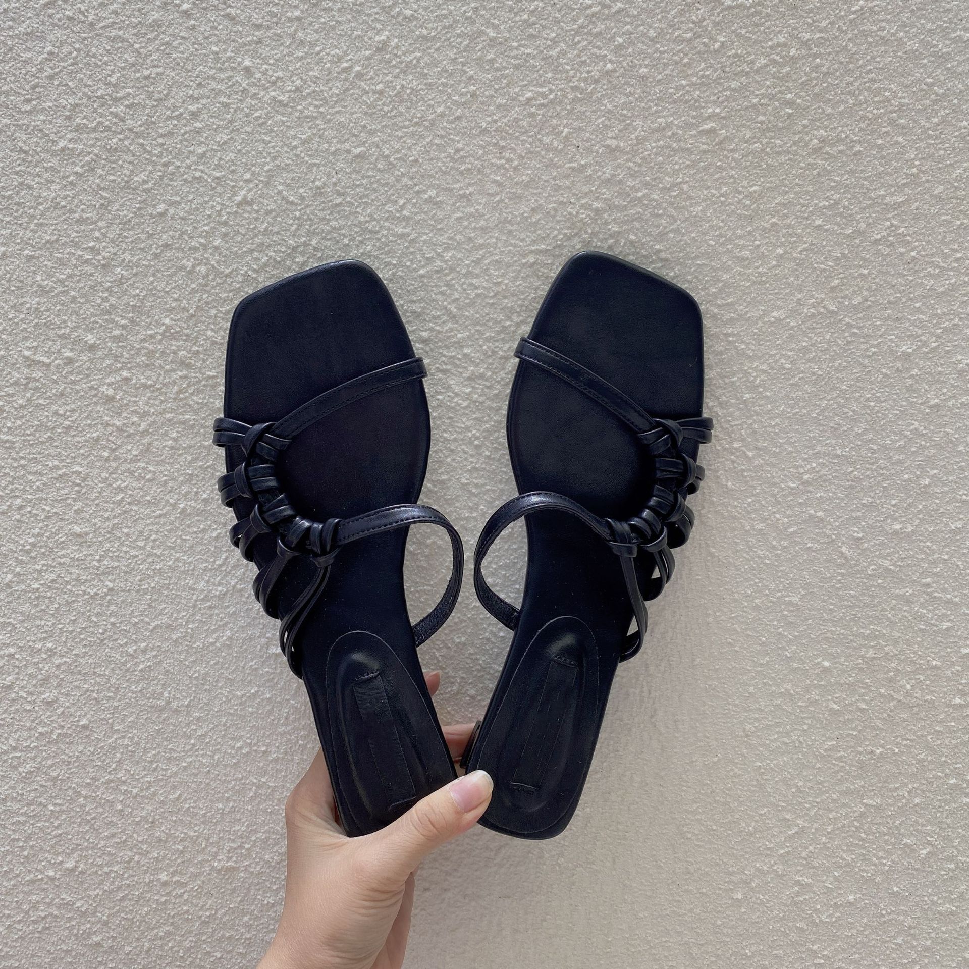 Dress Shoes Brand Female Summer Elegant Flowers Design Women's Slippers Casual Fashionable Outer Wear High Heel Slides Women