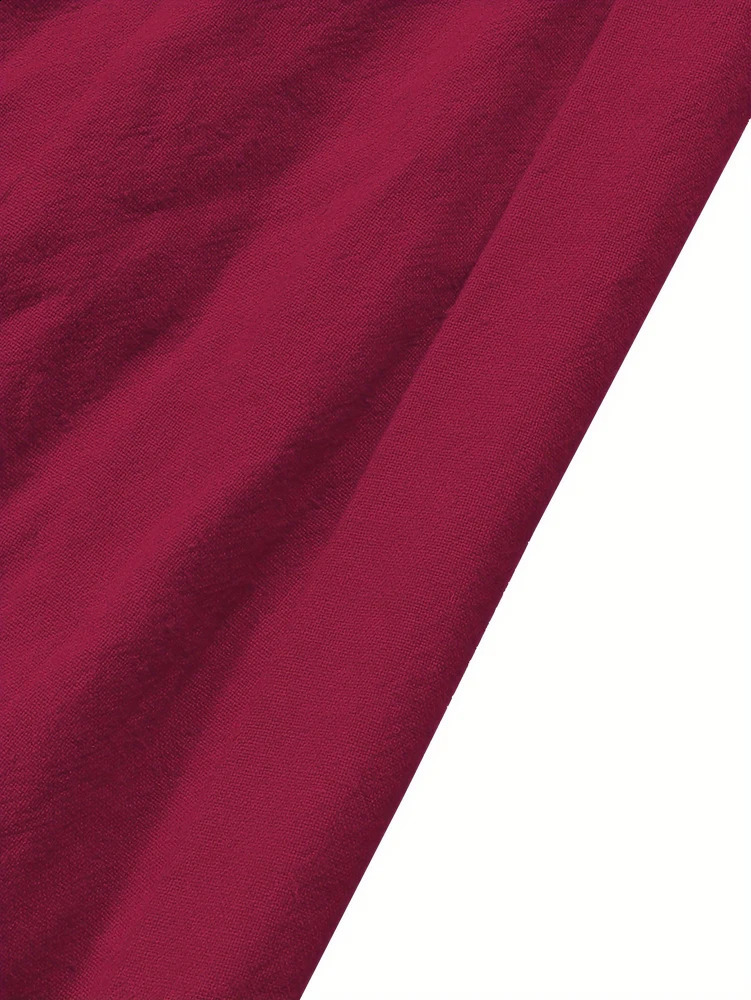 Plus Size Womens Button Shoulder Strap Dress for Casual Wear Solid Colour Summer Choice Polyester 250526