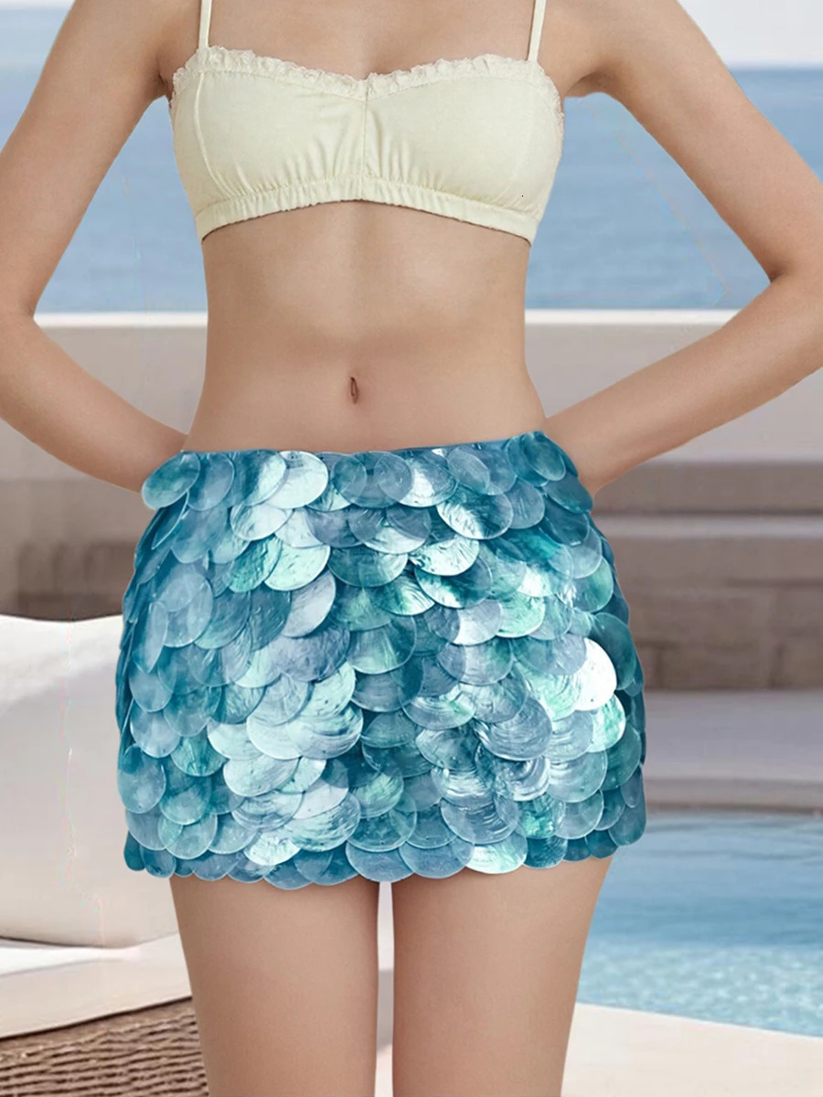 Womens Fashion Mini Skirts Low Rise Sequins Skirts Spring Summer Casual Bodycon Skirts Club Street Style S M L 250603
