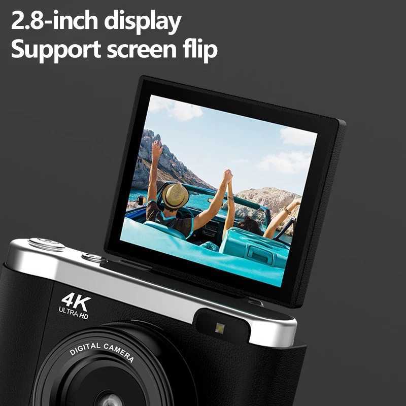 Compact Digital Photography Camera 4K 8X Digital Zoom Vintage Vlog Video Recorder YouTube 180 Flip Sn Cameras Student Camera XJ250603