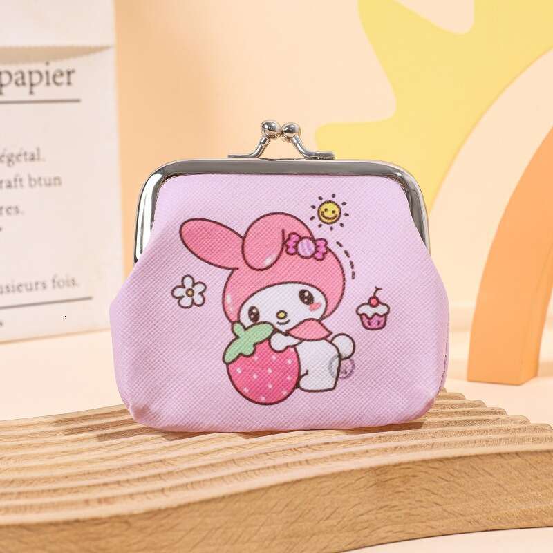 Kuromi Purse for Girls Cartoon Cute Children's Girly Heart Coin Pouch Key Bag Mini Portable