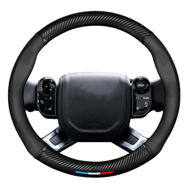 Car Antislip Carbon Fiber Leather Steering Wheel Cover For Land Rover Range Rover SVR Discovery Evoque Velar Freelander Defender R250603