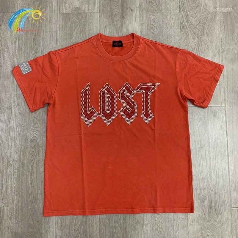 Men's T Shirts Classic Flash Diamond Logo Lost Intricacy T-Shirt Men Women Casual Fashion Red Short Sleeve Tee Quality Cotton Shirt Tag