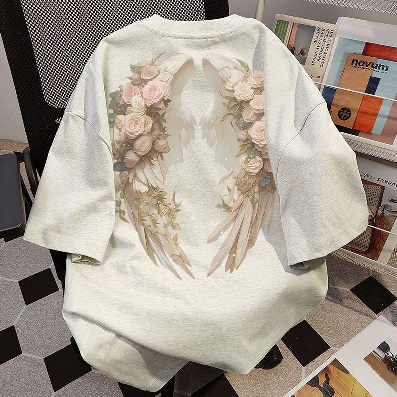 2025 New T-shirt New American Retro Short Sleeve T-shirt Summer Fashion Loose Cotton Designer Top Half Sleeve unisex T-shirt suitable for both men and