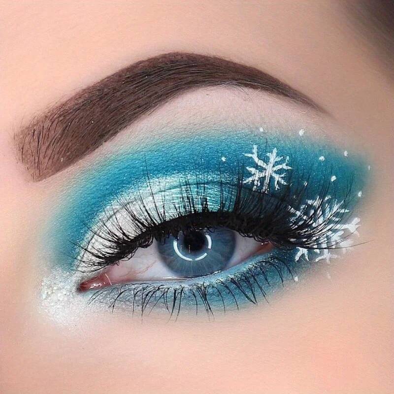 9 Color Sky Palette Matte Waterproof Long lasting Eyeshadow for Christmas Eye Makeup Smoky Blue Black Effects