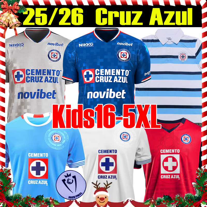 4XL 2025/26 Liga MX Cruz Azul Soccer Jerseys Fans Player version special DITTA ANTUNA Edition Futbol camiseta de futbol SCOBAR 2024 2025 Men kids Football Shirts