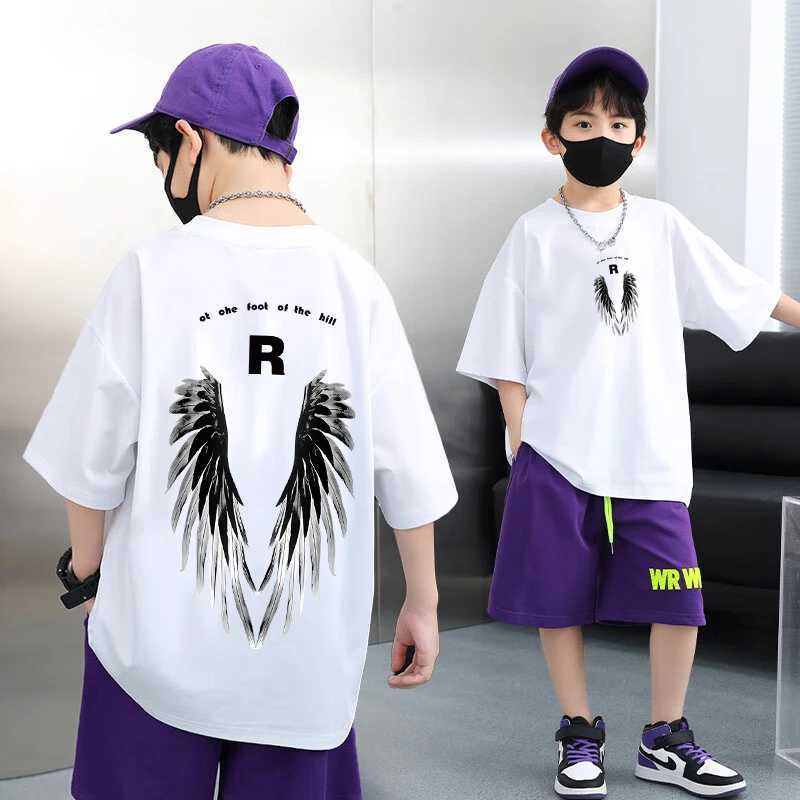 2023 Summer Kids Clothes Streetwear Cartoon Print T Shirt 100% Cotton Tops Children Boys Girls Clothes Short Sleeve O-Neck Tees T250603