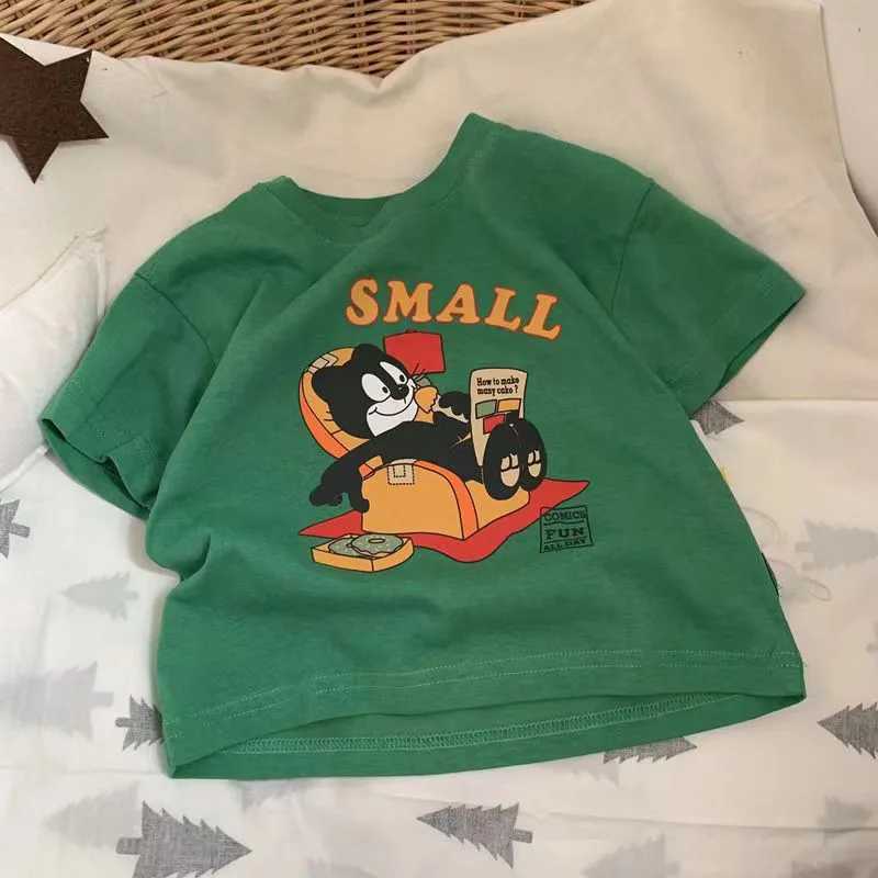 Printed Short Sleeve T-shirts Summer New Brand Tops Kids Boys Tees Casual Fashion O-neck 100% Cotton Pullover Shirt For 2-7Years T250603