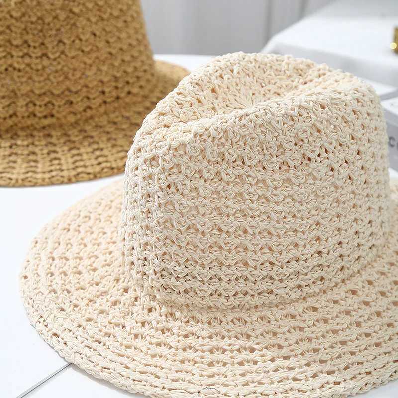 Unisex Fisherman Panama Hat Summer Sun Hat For Women Men With Wide Brim Sunscreen Beach Travel Seaside Holiday New W250602