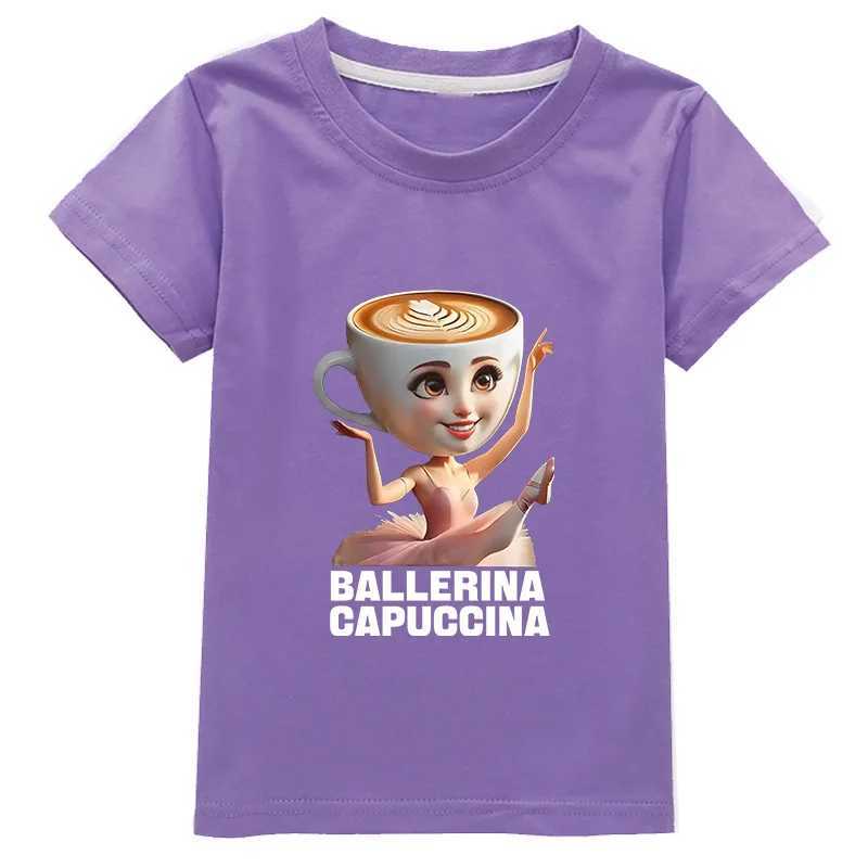 Ballerina Little Nun Italian Brainrot Funny Boys Cotton T Shirt Summer Fashion Girls Short Sleeve Tee Shirt Kids ClothesT250603