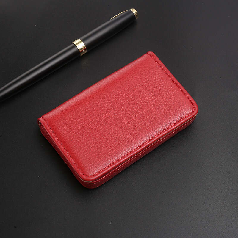 Large Capacity Case Faux Leather Business Bank Credit Card Holder Wallet Handbag Company Enterprise