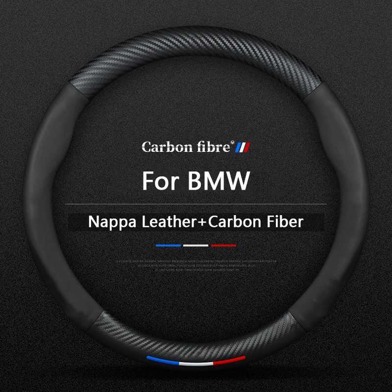 Car Anti-slip Leather Carbon FiberSteering wheel Cover For BMW M3 M4M5 E36 E39 E46 E60 E90 E91 FO1 0 5F20 F30 X1 X3 X5 X7 R250603