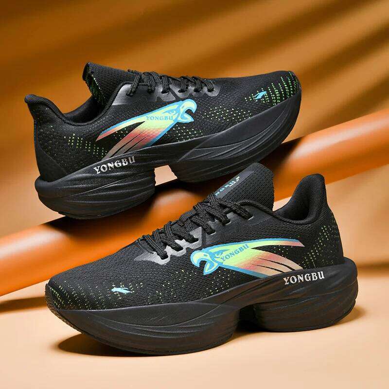 Marathon Air Cushion Carbon Plate Sports Run ning Shoes Men Breathable Lightweight Women Comfortable Nonskid Spec iality Sneakers