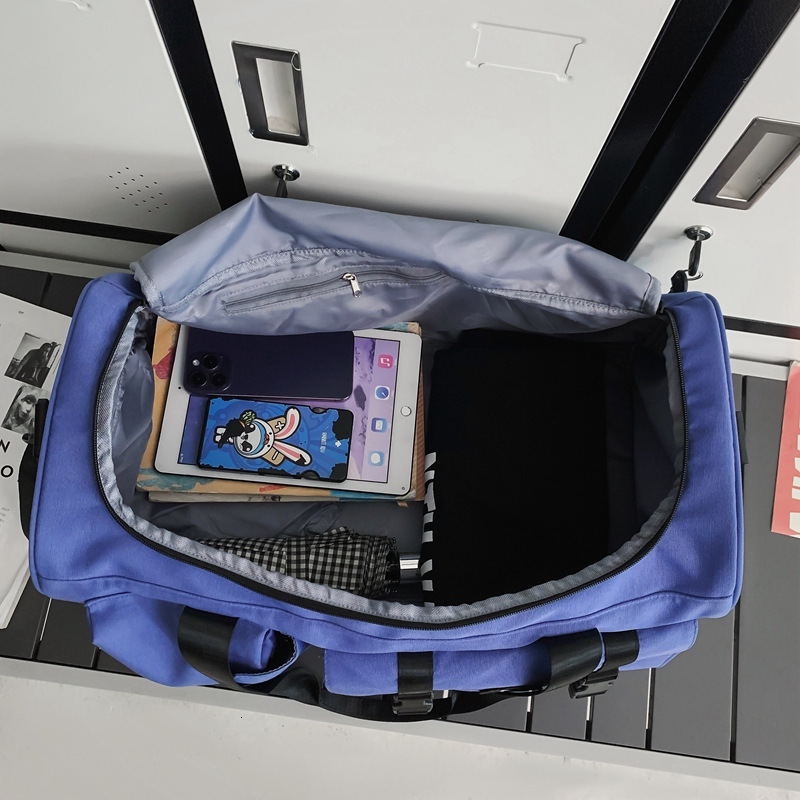 Outdoor Trendy Color-Block Multifunctional Travel Dry and Wet Separation, Fashionable Gym Bag with Shoe Compartment, Large Capacity Backpack
