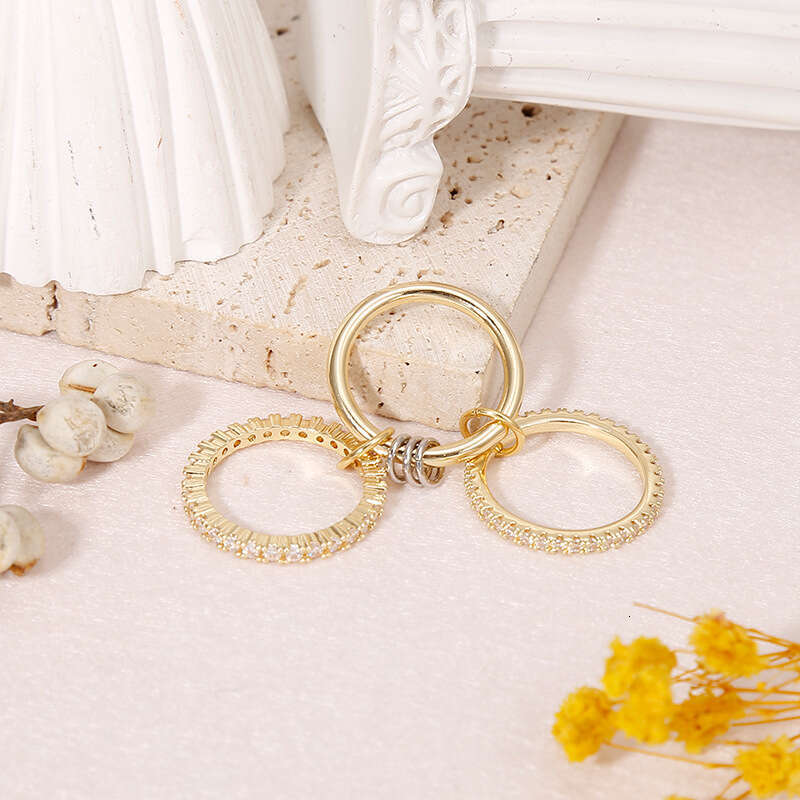 New Multi-layered Zircon High-quality Versatile Creative Ring