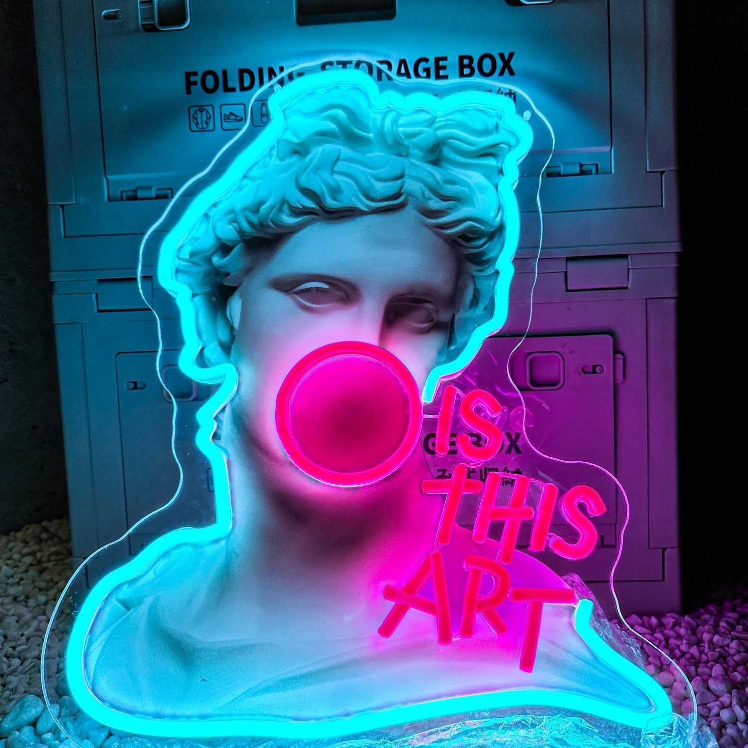 This is Art LED Neon Lights Sign Artwork for Home Bedroom Living Room Studio Bar Space Party Super Cool Scene Lights Wall DecorationXJ250602