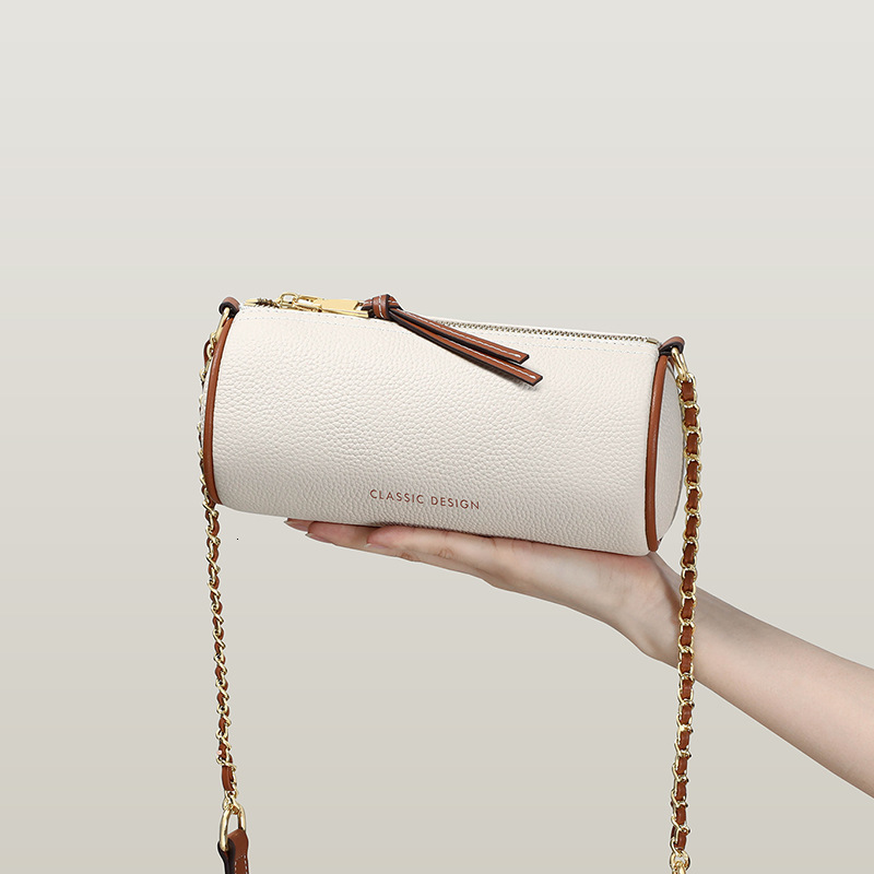 Top Layer Cowhide Women's Handbag New 2025 Women's Genuine Leather Sloping Body Leather Personalized Fashion Multifunctional High-end Feelin
