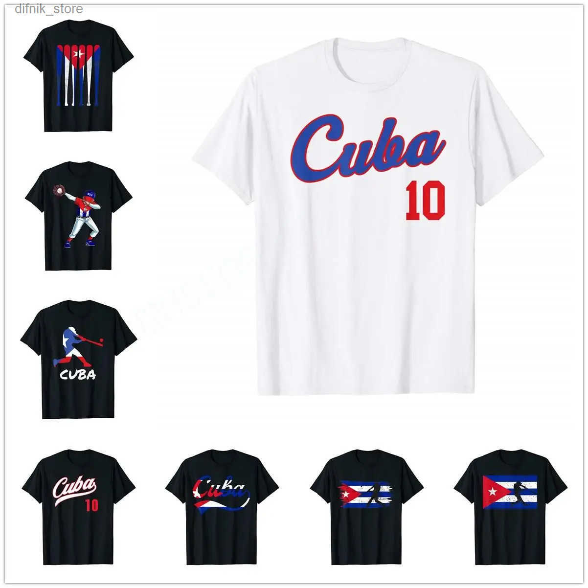 Retro Cuba Baseball Men Women T-Shirt Remera Beisbol Cuban T Shirt Hip Hop Tops Cotton Ts y250603QPLR