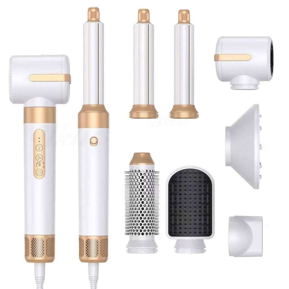 7 in 1 Dryer 1400W Straightener Hair Hot Comb Professional Auto Wrap Dryer&Straightening Brush Automatic Curling Iron