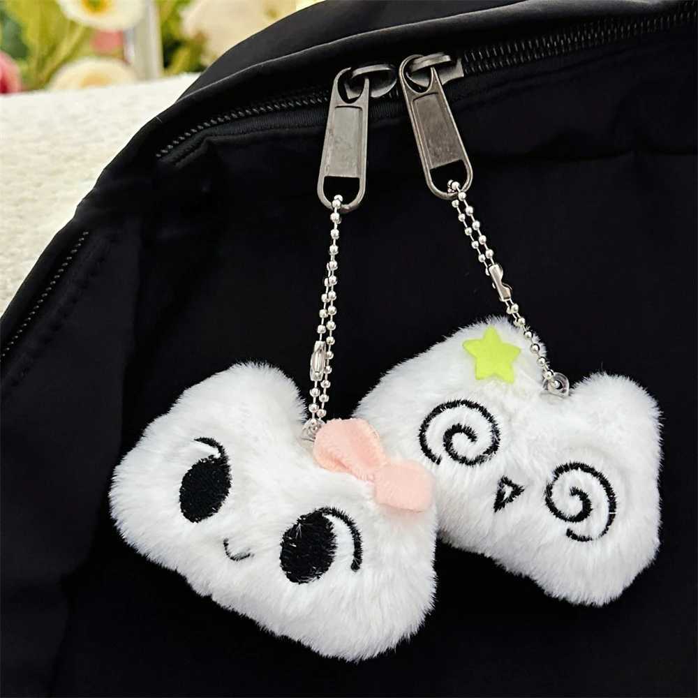 2Pcs New Cute Plush Kitten Doll Pendant Girl Heart Backpack Pendant Super Cute Keychain Doll AccessoriesXJ250602