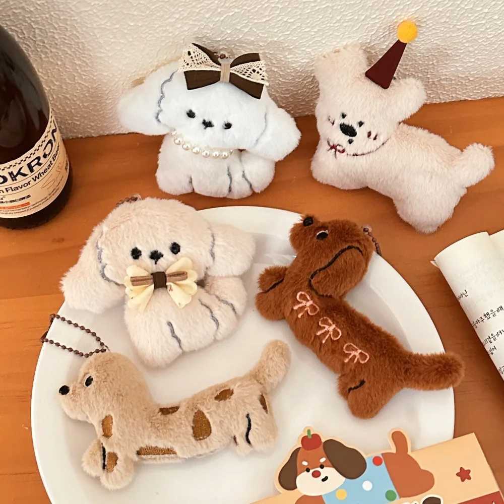 Cartoon Plush Doll Puppy Pendant Cute Doll Decoration Pendant Girl Heart Keychain Backpack Doll XJ250602