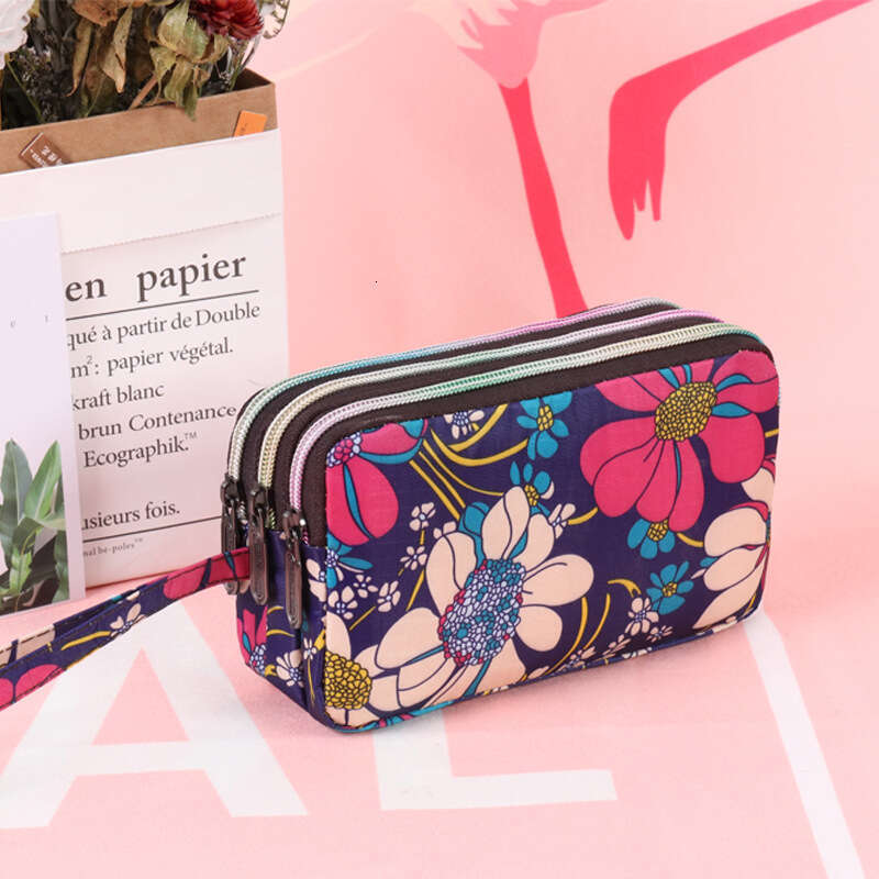 2024 New Women's Long Phone Wallet Clutch Bag Fabric Coin Purse Small Handbag for Women