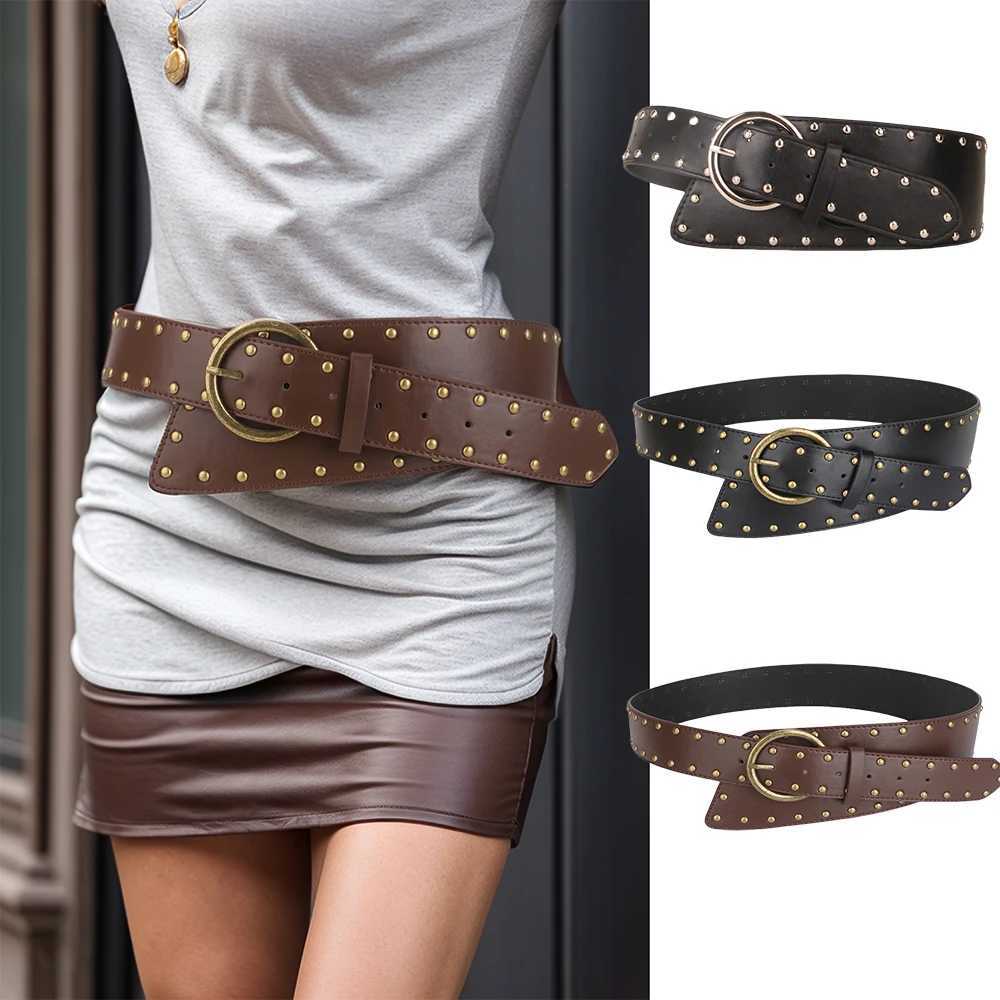 Ladies Rivet Pin Buckle Bronze Stud Buckle External Belts For Women Girdle Decorate Waist Corset Pung Cowgirl On Dress Coat XJ250602