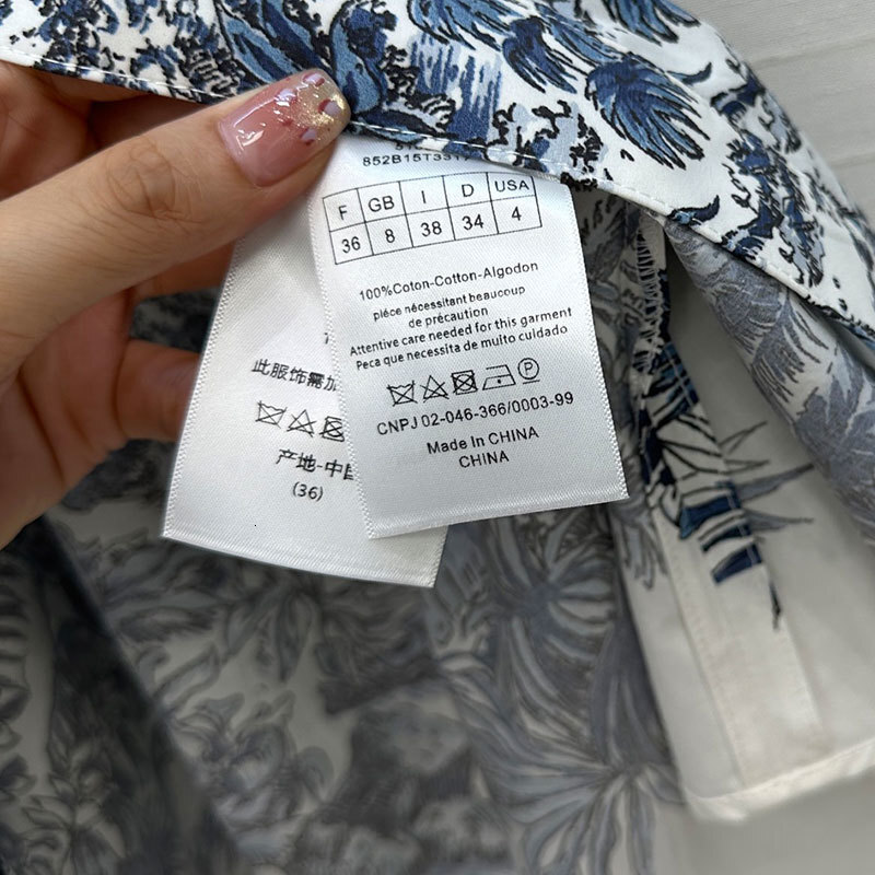 Summer Women's Butterfly Palm Print Cotton Midi Skirt Trendy High-Waist Button Front Classic A-Line Classic Designer Retro Luxury Clothing