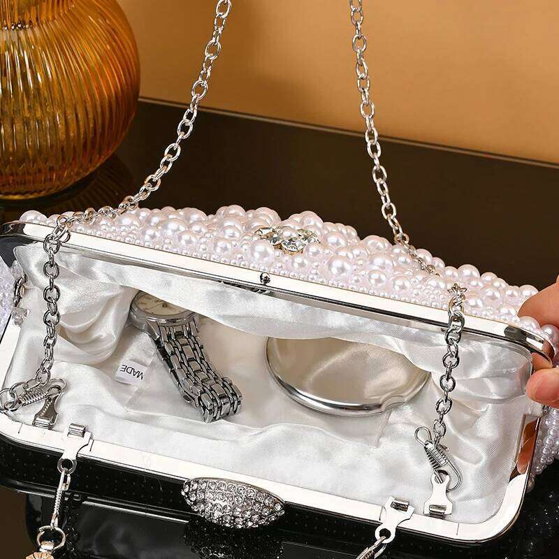Girls Party Pearl Hand Bag Fashion Designer Women Evening Bags Clutch Purse for Wedding