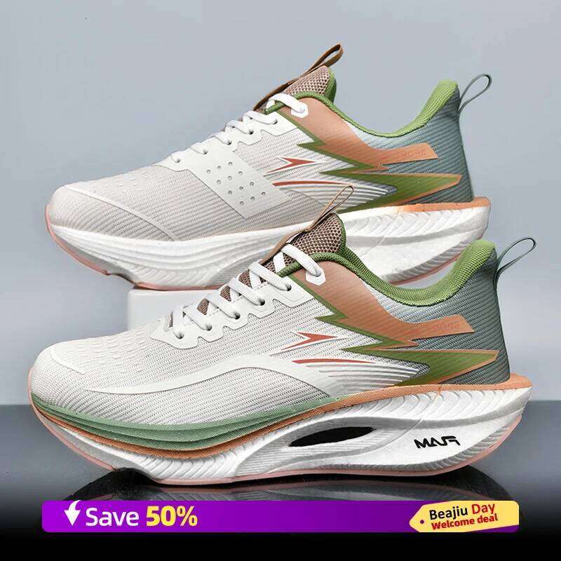 Men Sports Running Shoes Casual Marathon Breathable Lightweight Women's Comfortable Athletic Nonskid Walking Sneakers Outdoors