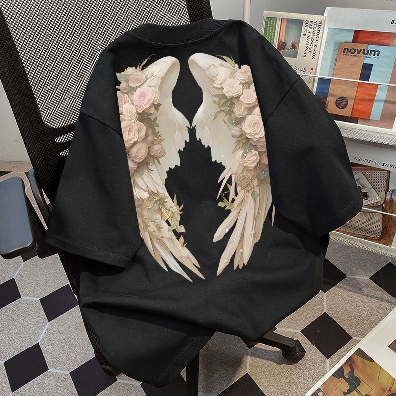 2025 New T-shirt New American Retro Short Sleeve T-shirt Summer Fashion Loose Cotton Designer Top Half Sleeve unisex T-shirt suitable for both men and
