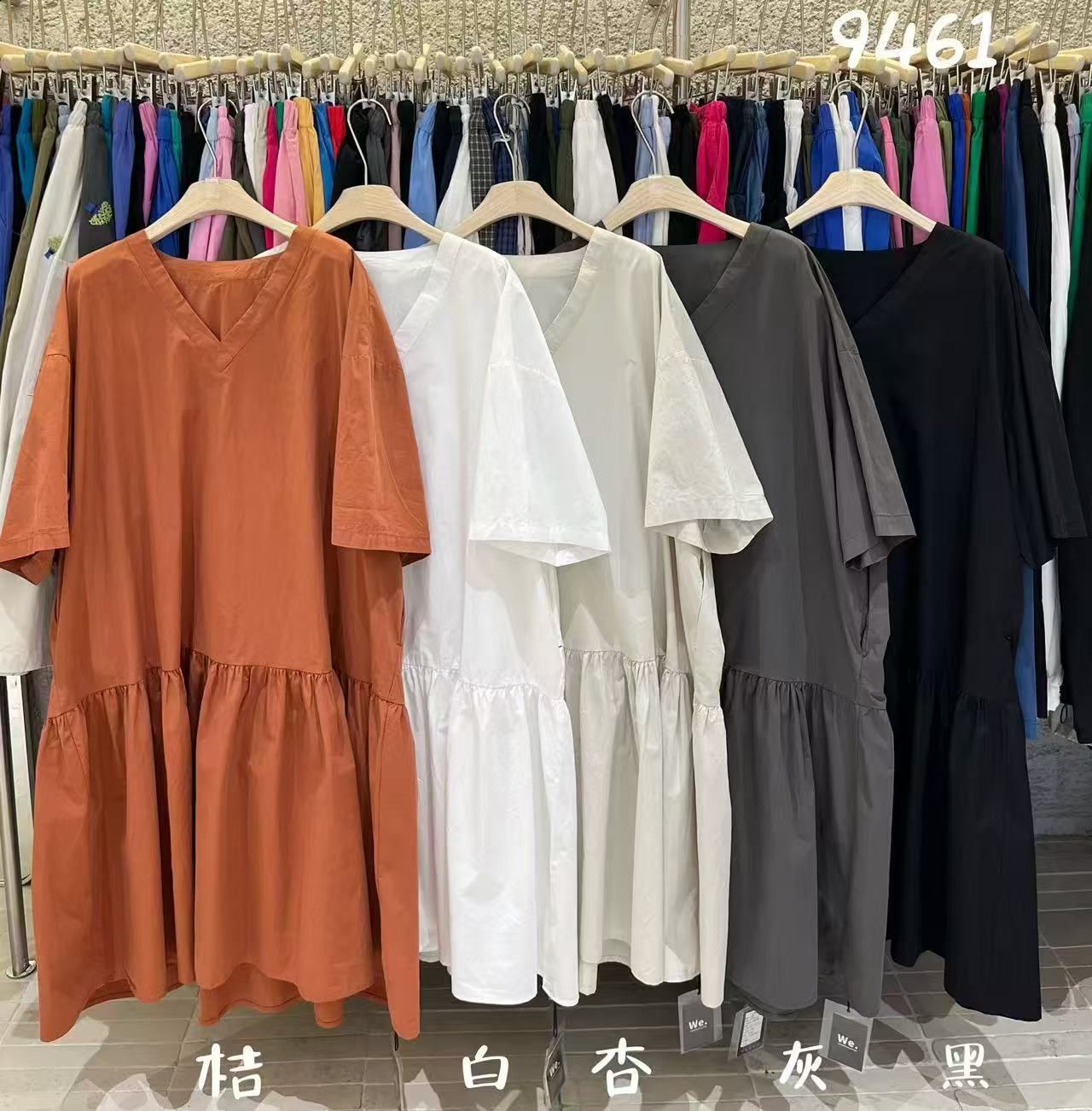 Plus Size Semi Formal Midi Dresses Casual Brown Fall Winter V Neck 34 Sleeve Flounce Organza Midi Dresses 241127