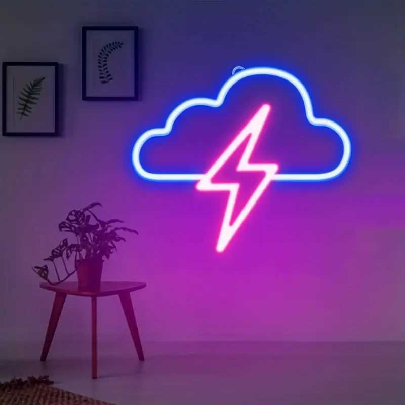 LED cloud and lightning neon lights USB and battery powered neon lights bedroom wedding birthday party decoration night light XJ250602