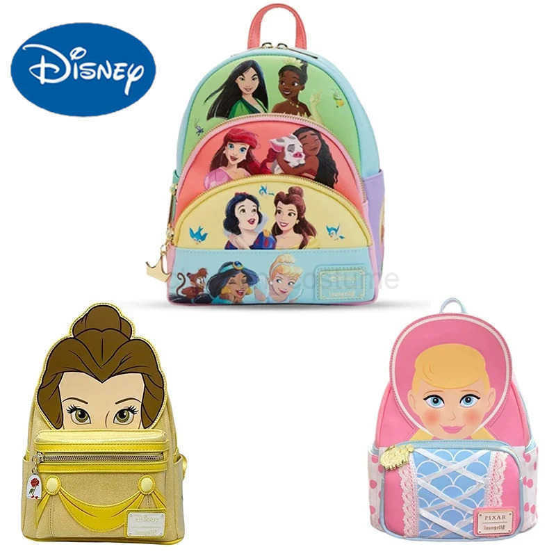 Disney Princess Character Collage Collection Mini Backpack School Backpack Girl Cute Shoulder Bag Outdoor Leisure Bag Girl Gift W250603