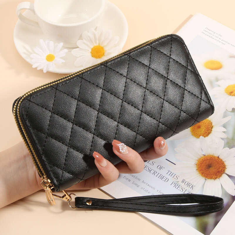 New Women's Wallet Handbag High-end Double Zipper Clutch Fashion Cute Large Capacity Coin Purse Phone Bag
