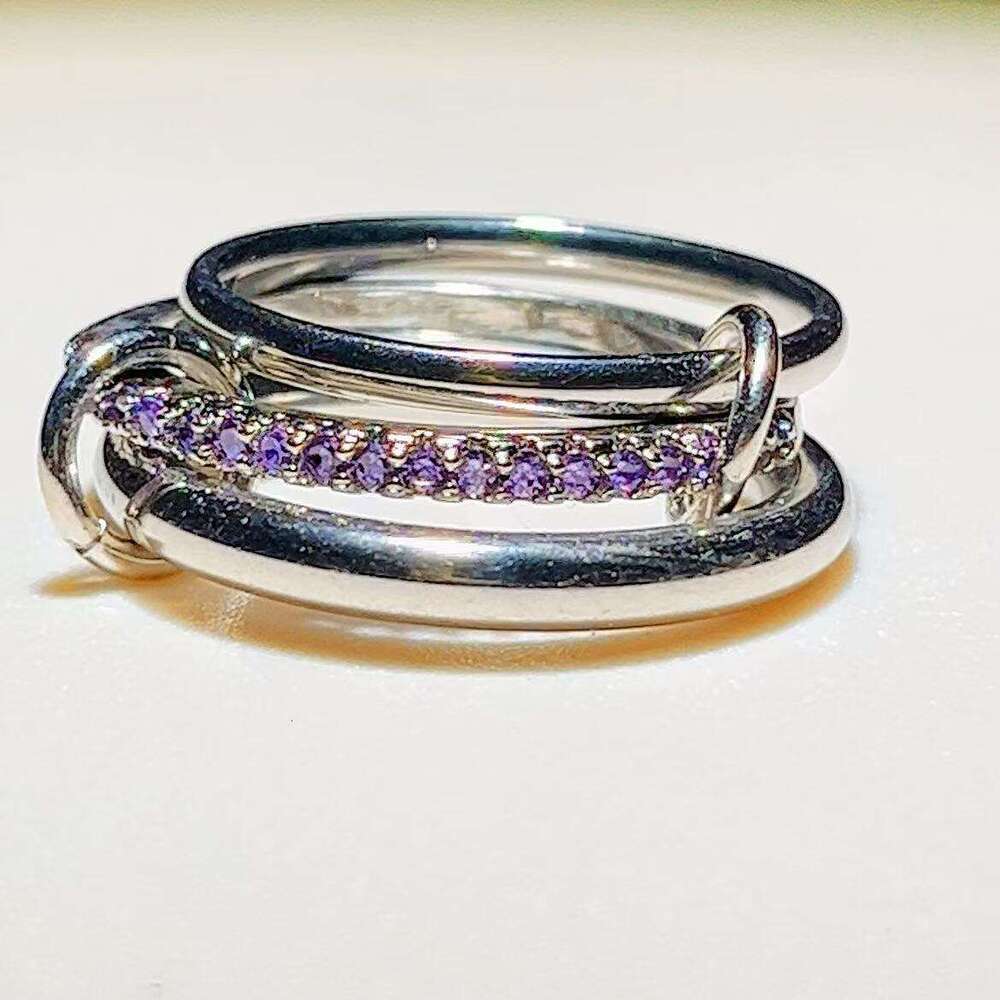New Multi-Piece Set Stacked Zircon Birthstone Rings Design First Release Image Theft Will Be Investigated