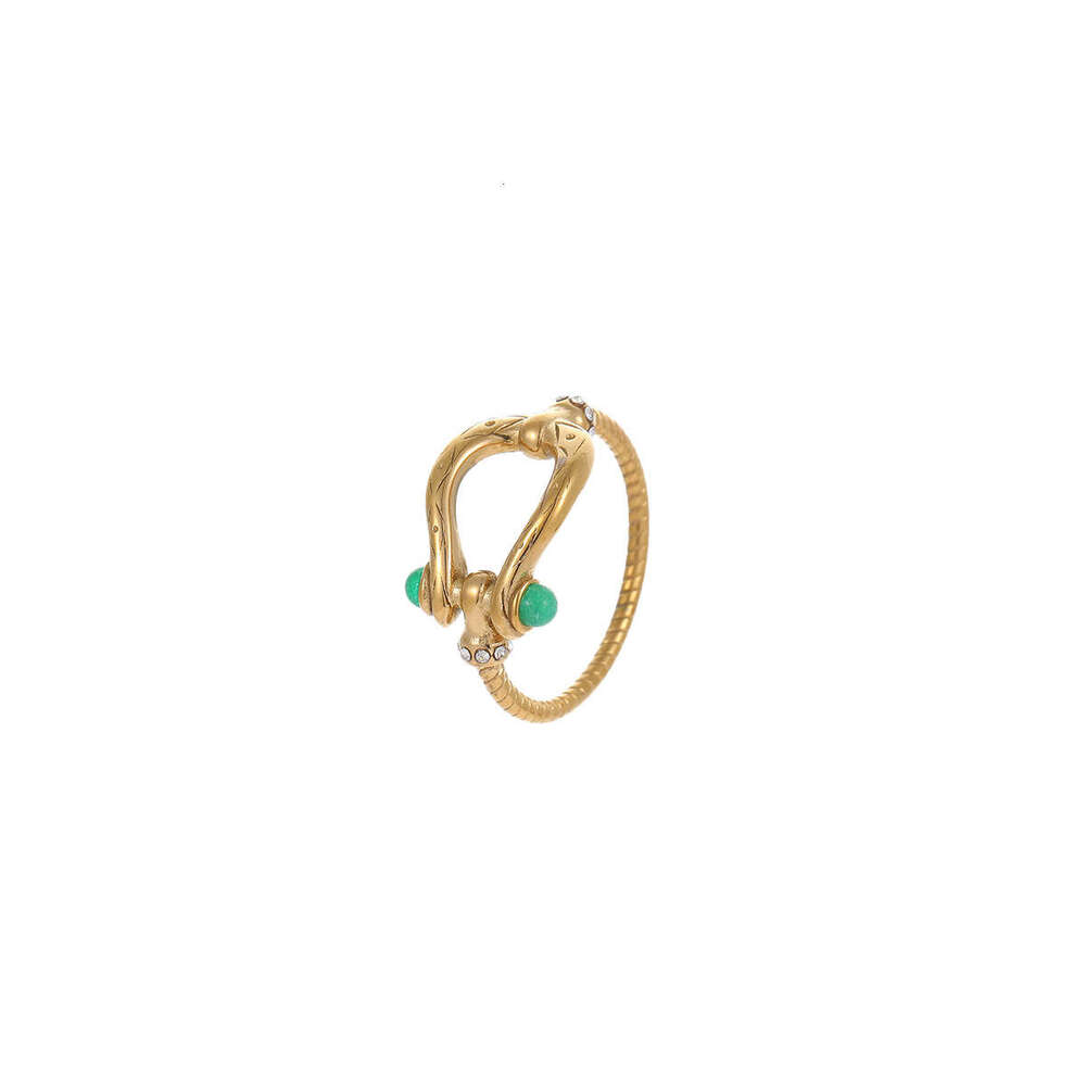 Multi-layer Stacking Metal Texture INS Style Fashion Stainless Steel Gold-plated Personality Rings