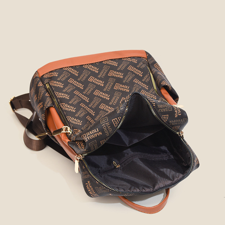 Free Shipping Outdoors Backpack Designer Bag Fashion Printed Letter Bag Round Buckle Retro Casual Crossbody Shoulder Bag PU Student School Bag