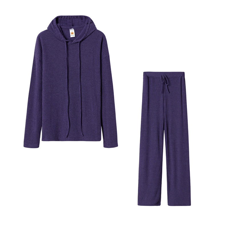 women's wear 9663 # 2024 Spring New Women's Long Sleeve Loose Hooded Casual Set