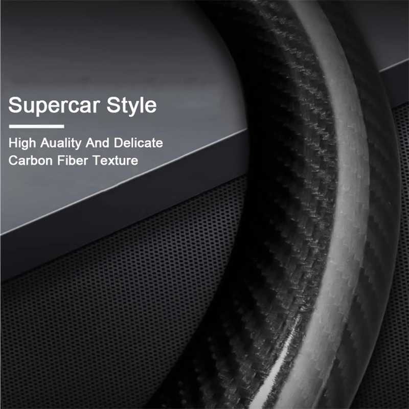 Non-Slip Carbon Fiber Leather Car Steering Wheel Cover For Honda Civic Accord Odyssey Fit CR-V HR-V Jazz City Breeze Jade Crider R250603