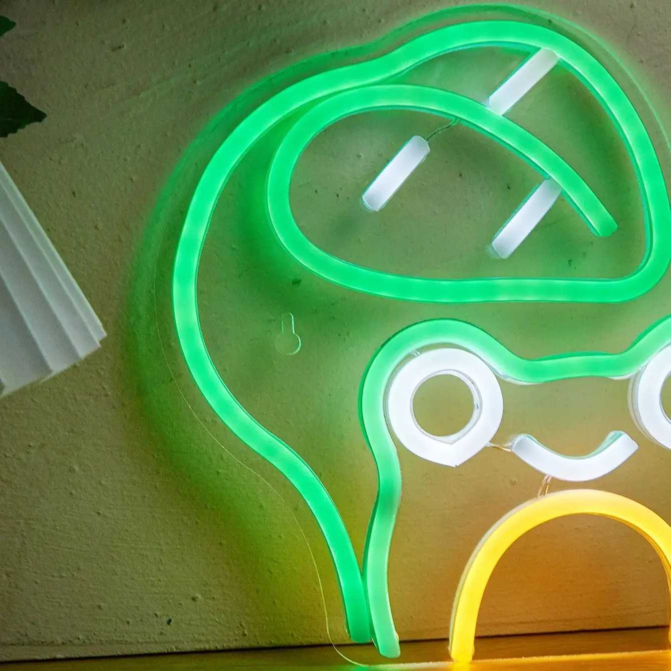 Chi-Buy 1PC Cute Frog Shape LED Neon Sign USB Powered Wall Decoration Neon Light Signs Suitable For Party Wedding XJ250602