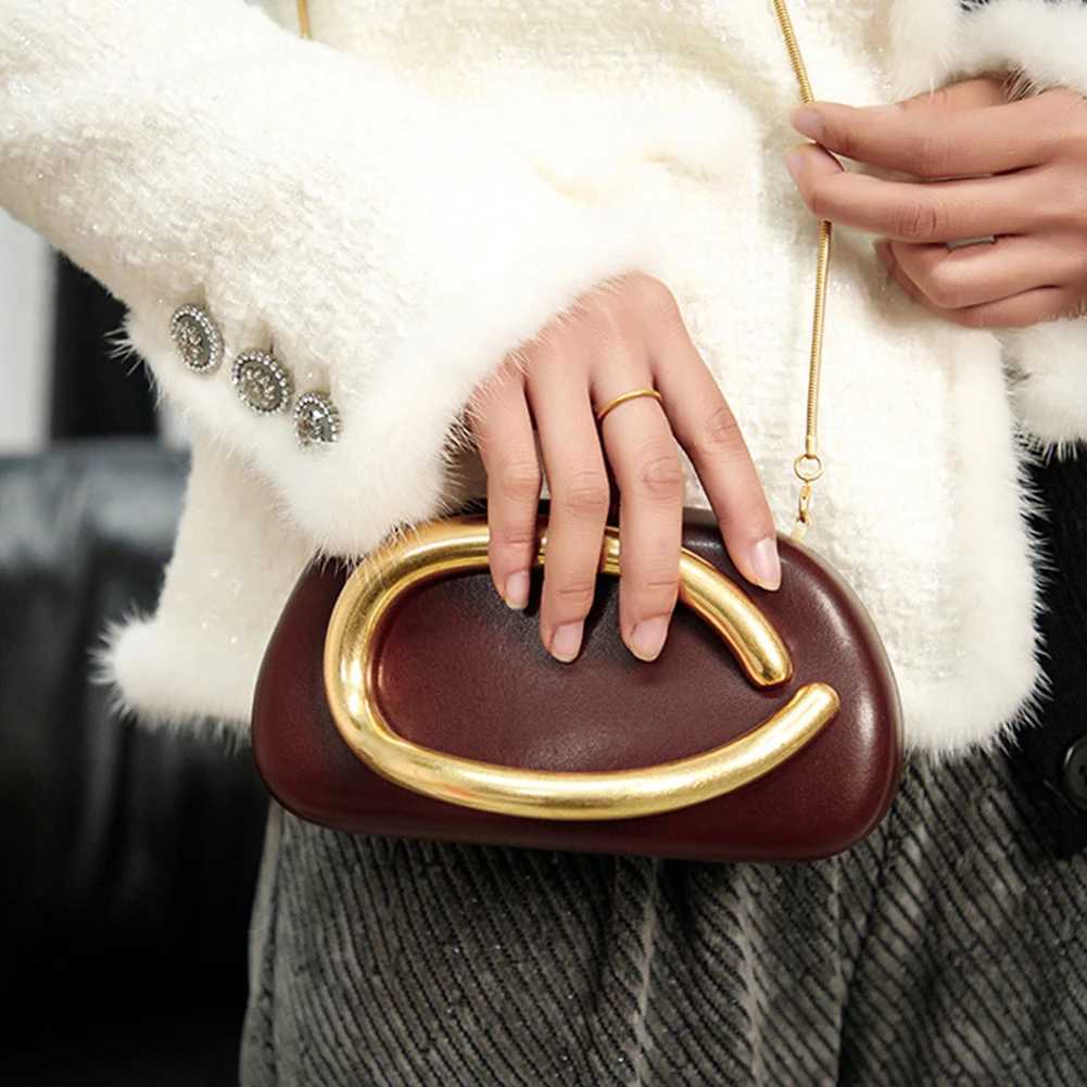 Women Retro Clutch Bag PU Leather All-Match Shoulder Bag Vintage Crossbody Bag Shopping Travel Party Phone Bag W250602