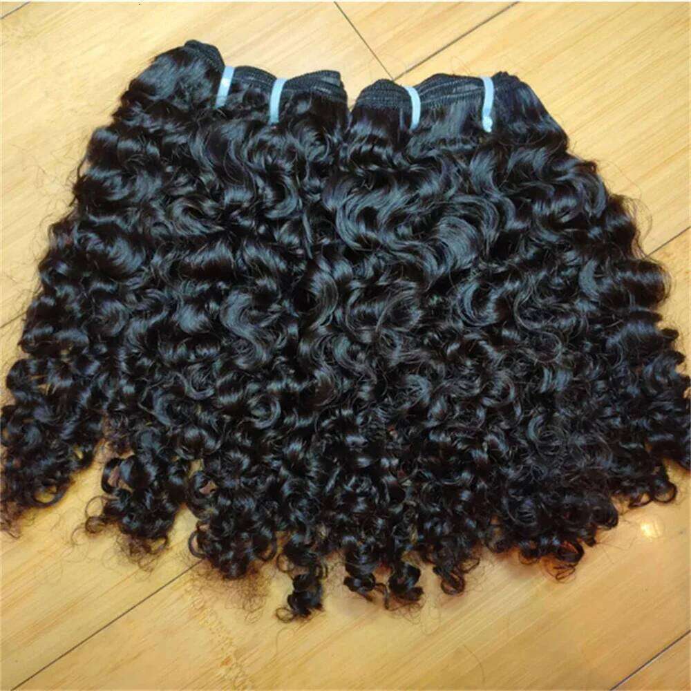Original Real 3C4A 4 Bundle Deals Weft Extensions Burmese Curly Raw Human Hair Bundles Weave Full Head