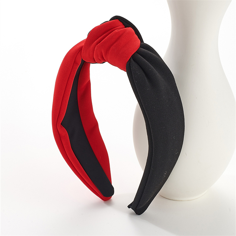 Factory direct sale hot sale double patchwork colour soft fabric senior elastic dumpling knot hair bands