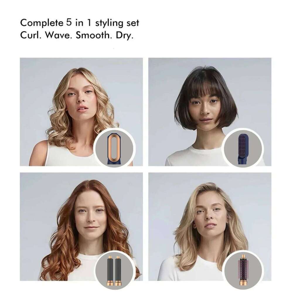 5 In1 Straightener Curling Iron With Brush Hairdryer For Dryer Hair Multi Styler